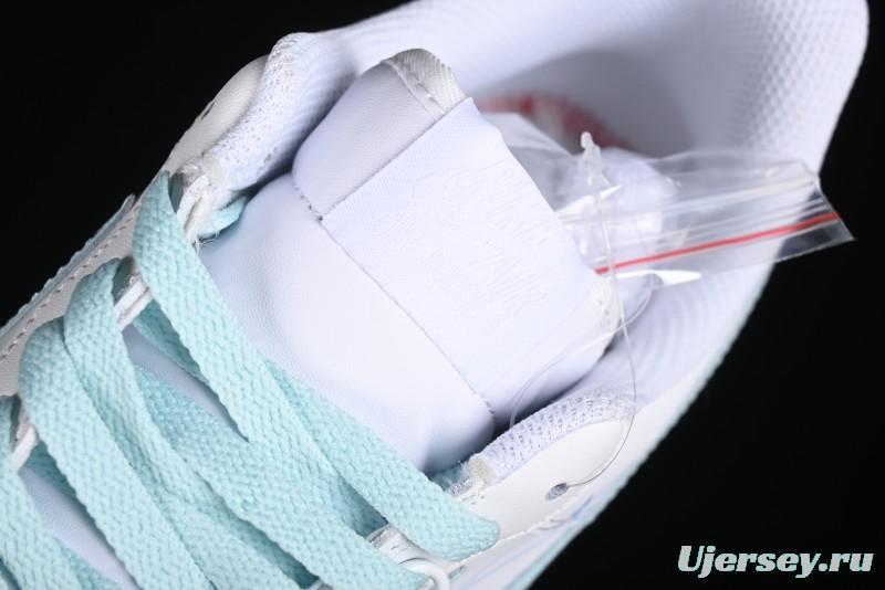 Nike Air Force 1 '07 Low Anime LOVE Series White Blue Spray Paint Casual Sneakers - CW2288-111