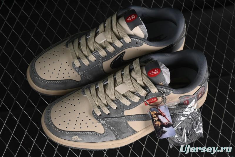 Nike Travis Scott x Fragment Design x Air Jordan 1 Low OG SP AJ1 Retro Sneakers - CH6336-013