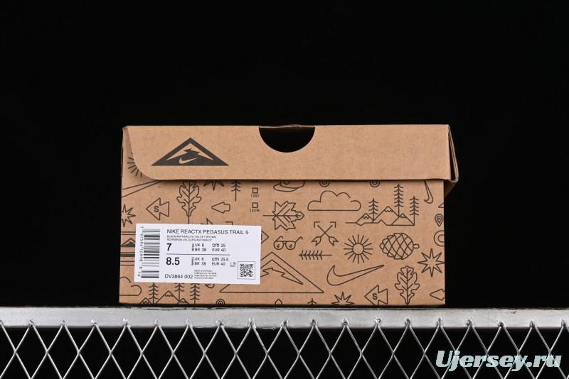 Nike Pegasus Trail 5 Lightweight Comfortable Durable Low-Top Running Shoes - DV3864-002