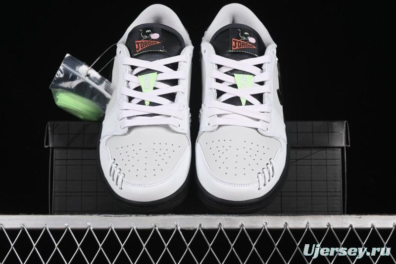 Nike Air Jordan 1 Low Method of Make Casual Sneakers with Metallic Grey Design - HM3689-001