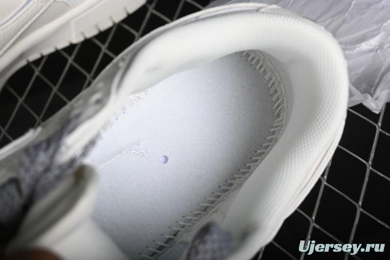 Nike SB Dunk Low Supreme Collaboration - Off White Gray Swoosh Anniversary Custom Low-Top Casual Skate Shoes - DQ1098-392