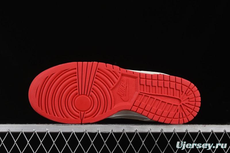Nike SB Dunk Low Comme des Garcons Collaboration - Off-White Small Red Hook Anniversary High-End Custom Low-Top Casual Skate Shoes - KK1688-100