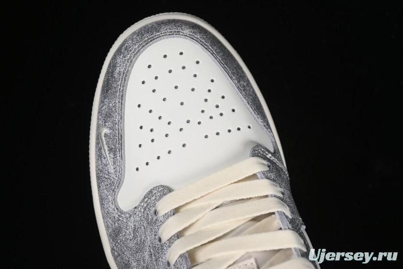 Nike Air Jordan 1 Low AJ1 The North Face Collaboration - Rock Gray High-End Custom Retro Basketball Shoes DC2024-023