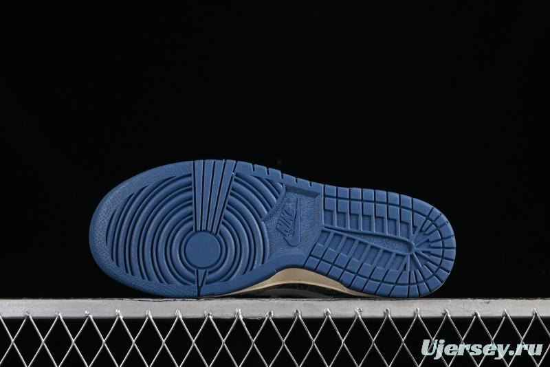 Nike SB Dunk Low CLOT Collaboration - Gray Blue Knit Anniversary Custom Low-Top Casual Skate Shoes - JH8310-950