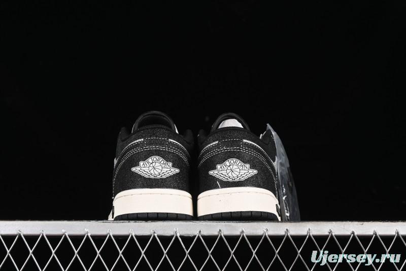 Nike Air Jordan 1 Low Retro Basketball Shoes Custom Starry Sky Design - SJ9950-012