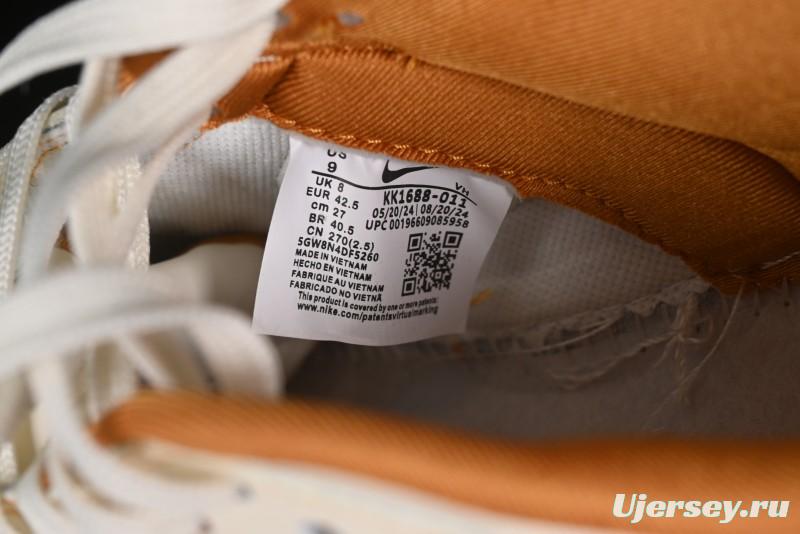 Nike SB Dunk Low UN Collaboration - Off White & Yellow Swoosh Anniversary Customized Low-Top Casual Skate Shoes - KK1688-011