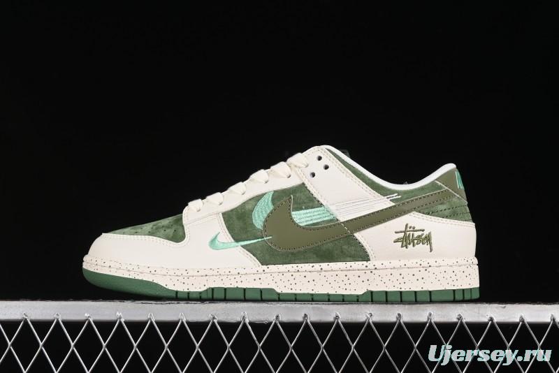 Nike SB Dunk Low Stussy Anniversary Custom Premium Low-Top Casual Sneakers - DQ1098-396