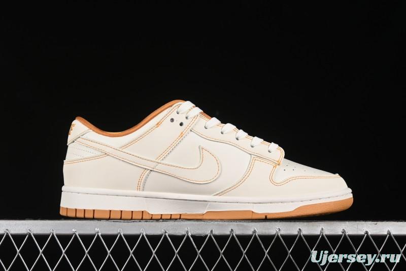 Nike SB Dunk Low UN Collaboration - Off White & Yellow Swoosh Anniversary Customized Low-Top Casual Skate Shoes - KK1688-011