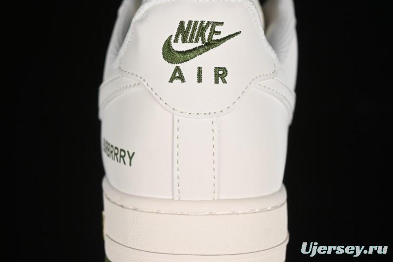 Nike Air Force 1 '07 Low Burberry Collaboration - Off White Mint Green Low Top Casual Sneakers - BB8588-221