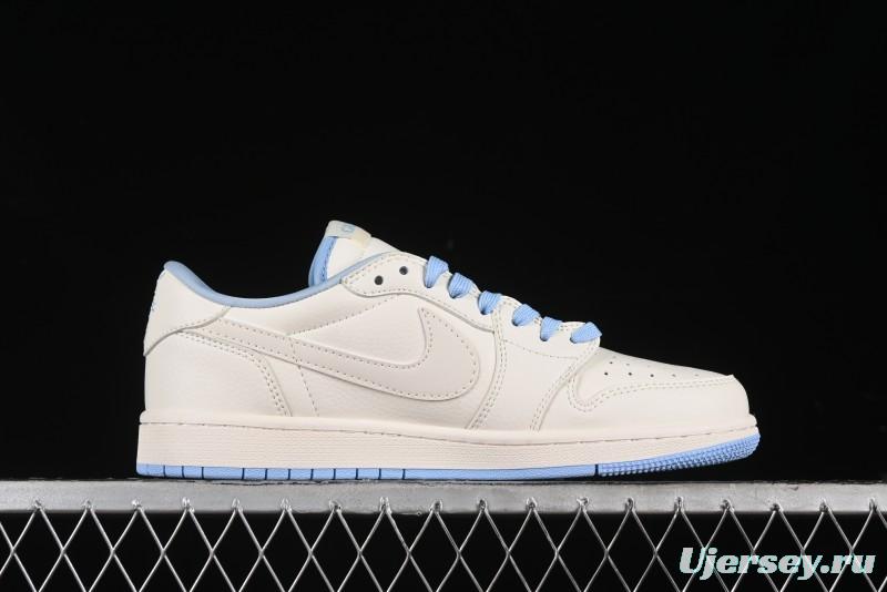 Nike Travis Scott x Fragment Design x Air Jordan 1 Low OG SP AJ1 Low Top Casual Sneakers - DM6688-608
