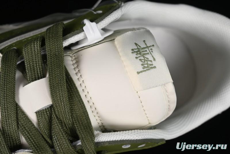 Nike Travis Scott x Fragment Design x Air Jordan 1 Low OG SP AJ1 Retro Sneakers in Sail Military Green - DM6688-602