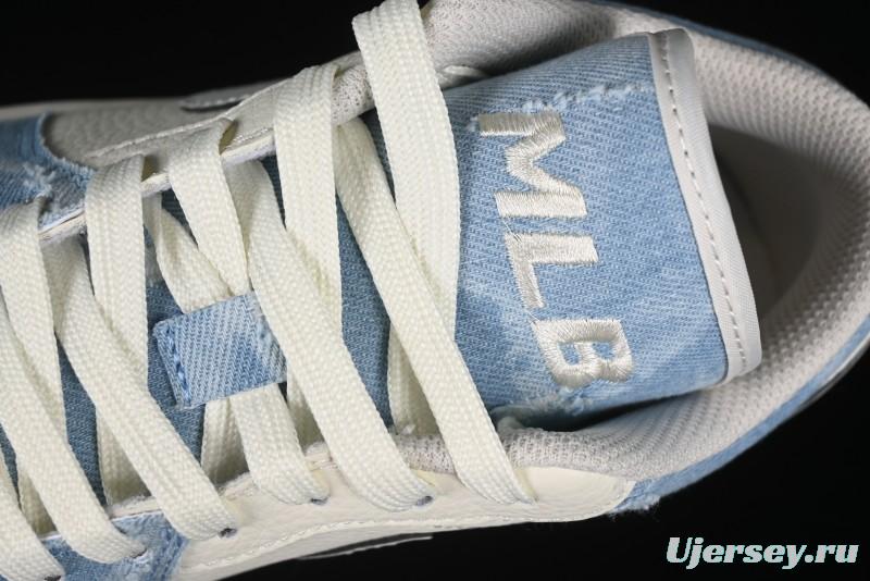 Nike Air Jordan 1 Low MLB Collaboration Retro Blue Denim Custom Basketball Shoes - DC2024-027