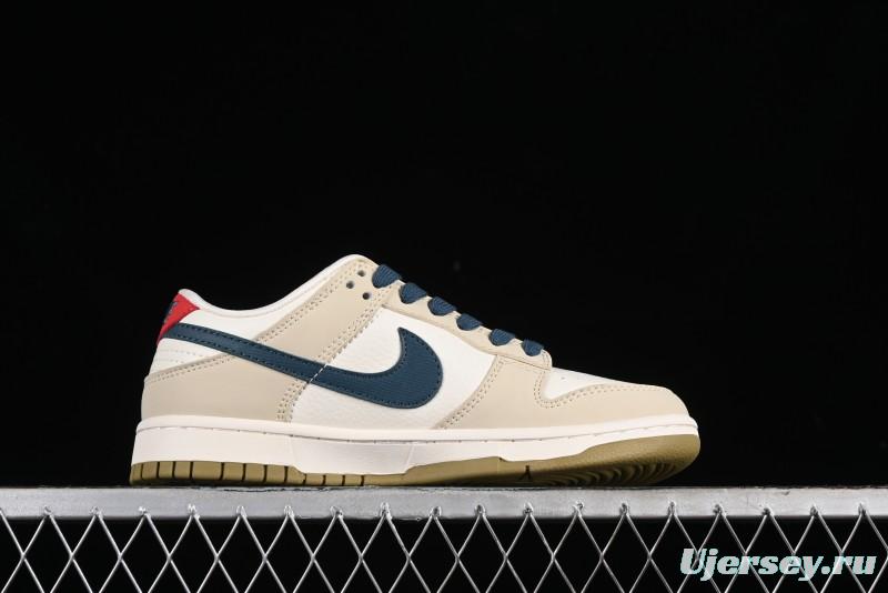 Nike SB Dunk Low Bape Collaboration - Beige Blue Anniversary Custom Low-Top Casual Sneakers CF3688-011