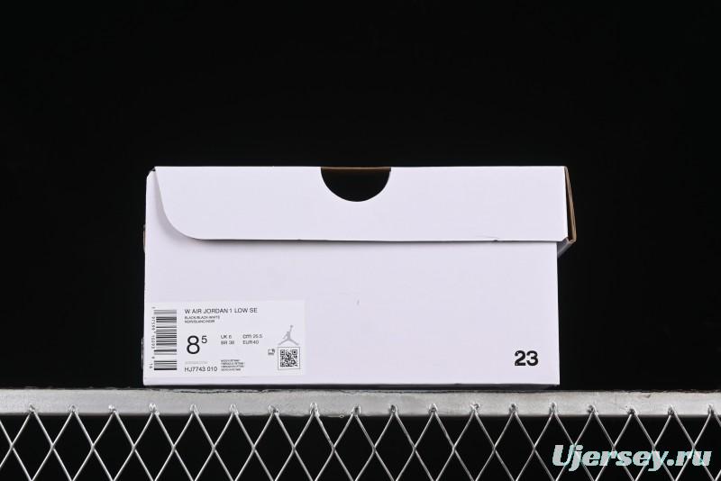 Nike Air Jordan 1 Low "Black Croc" Casual Sneakers - HJ7743-010