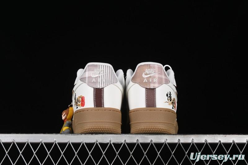 Nike Air Force 1 '07 Low "Open Cirrus" Black Myth Wukong Theme Casual Sneakers - FV3700-211