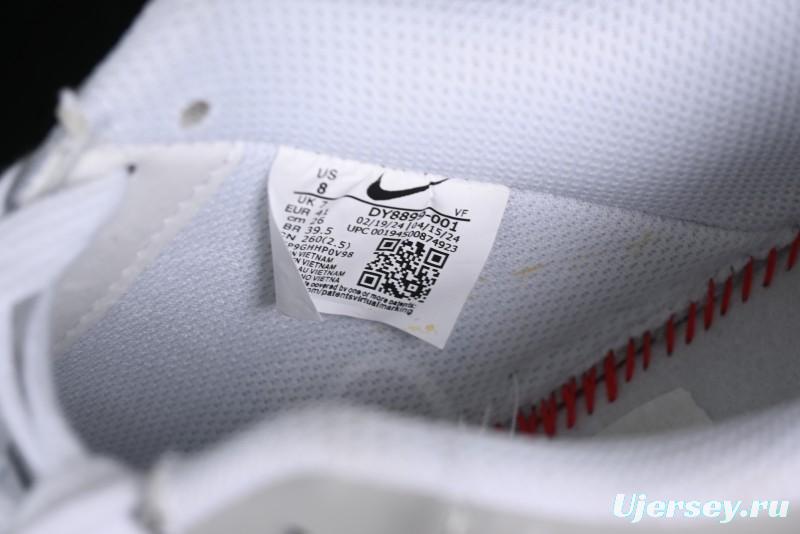 Nike Air Force 1 '07 Low White Grey Black Double Swoosh Casual Sneakers - DY8899-001