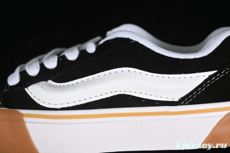 Vans Knu Skool Low Top Retro Casual Vulcanized Skate Shoes with Chunky Tongue - VN0009QCCJI
