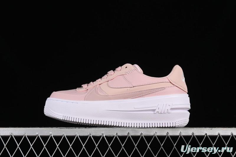 Nike Air Force 1 PLT Low-Top Casual Sneakers with Speed-Inspired Swoosh Design - DJ9946-602