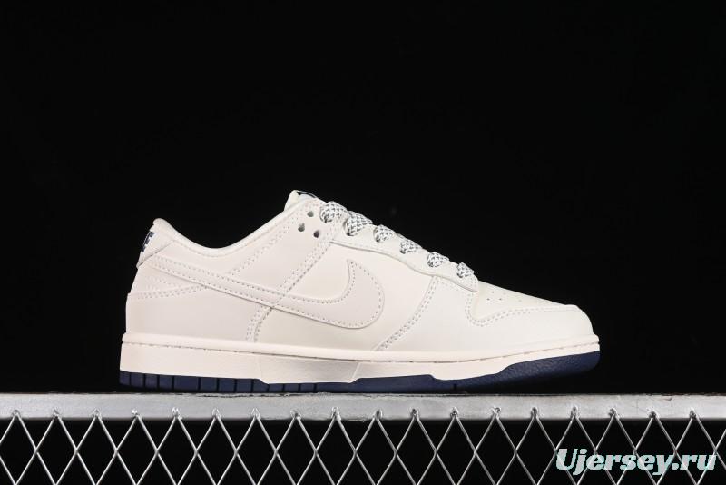Nike SB Dunk Low Supreme Collaboration - Classic Beige Blue Anniversary High-End Custom Low-Top Casual Skate Shoes - XX8888-003