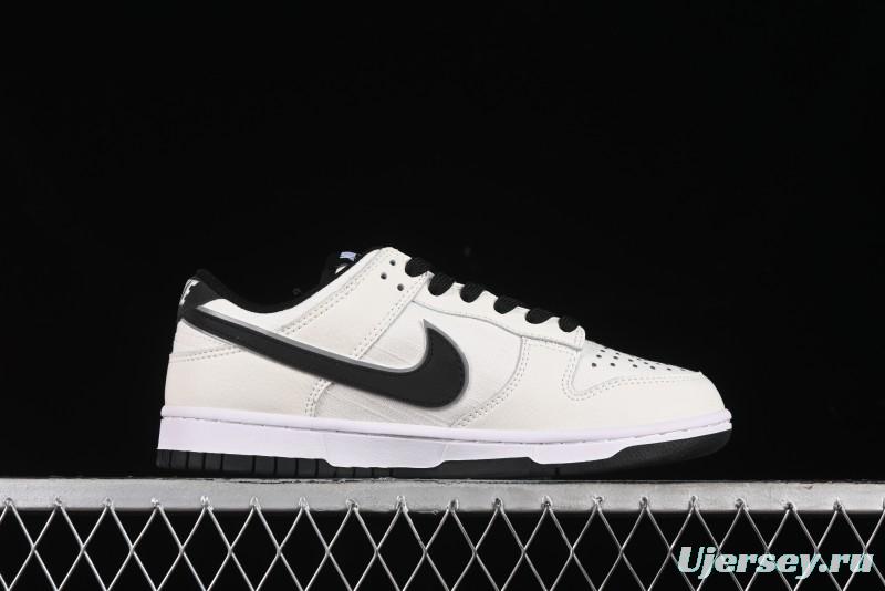 Nike SB Dunk Low Violent Bear Collaboration - Woven Black Swoosh Anniversary Custom Low-Top Casual Skate Shoes - KK1888-005