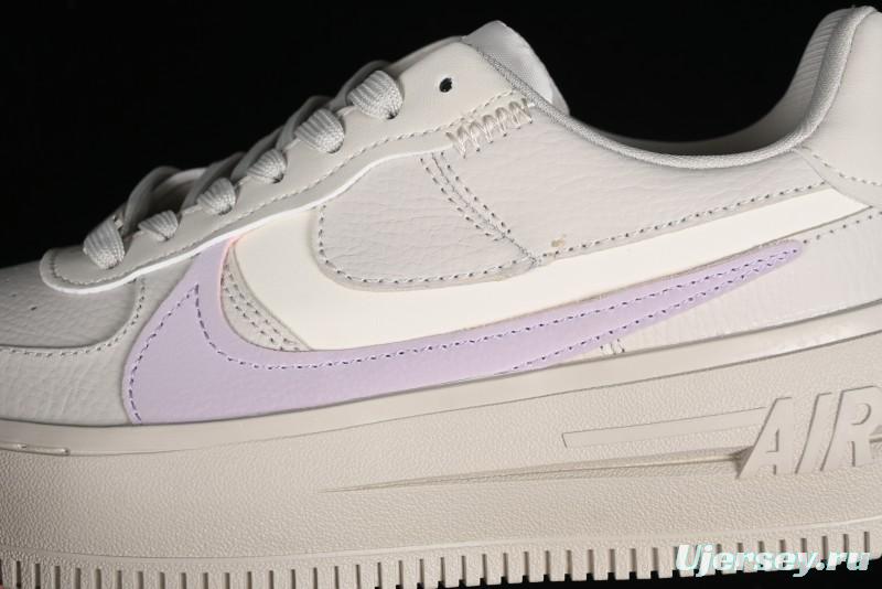 Nike Air Force 1 PLT AF ORM Triple White Low Top Casual Sneakers - DJ9946-108