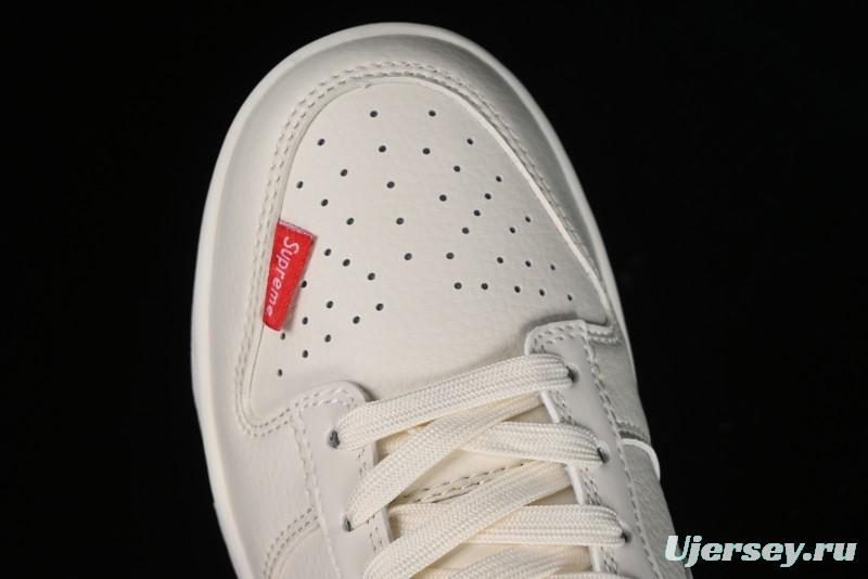 Nike SB Dunk Low Supreme Collaboration - Off-White Swoosh Anniversary High-End Custom Low-Top Casual Skate Shoes - SJ2068-267