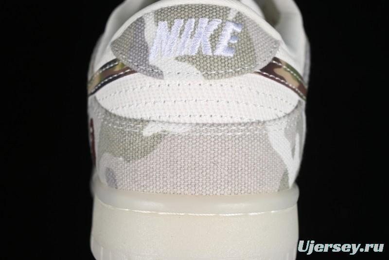 Nike SB Dunk Low Bape Collaboration - Crystal Camouflage Anniversary Custom Low-Top Casual Skate Shoes - JH8040-941