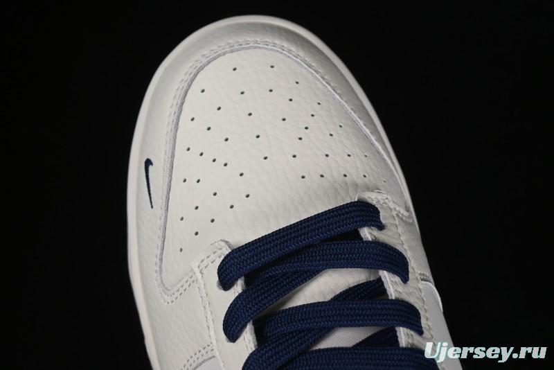 Nike SB Dunk Low Comme des Garcons Collaboration - Off-White Blue Swoosh Anniversary Custom Low-Top Casual Sneakers - KK1888-008