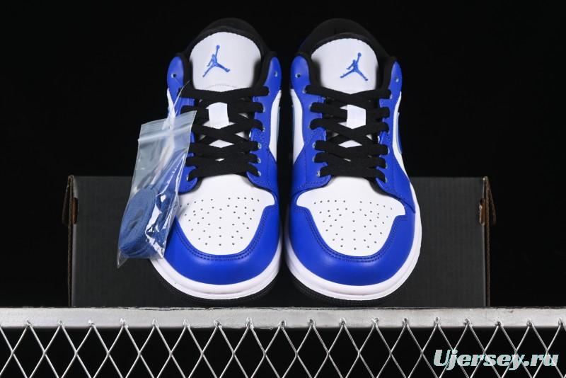 Nike Air Jordan 1 Low Retro Basketball Shoes White Blue - 553558-124