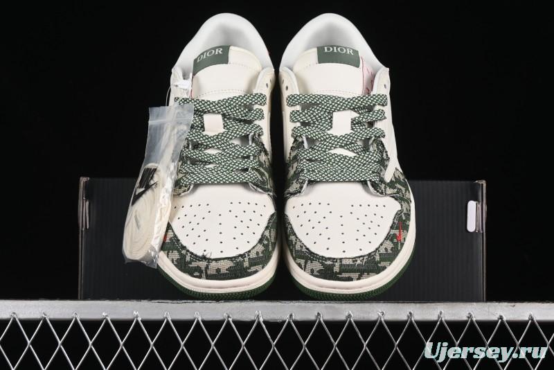 Nike Travis Scott x Fragment Design x Air Jordan 1 Low OG SP AJ1 Low-top Casual Sneakers - XY2688-114