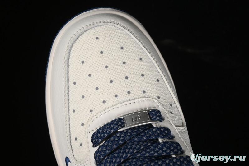 Nike Air Force 1 '07 Low Gucci Collaboration - Light Blue Linen Low-Top Casual Sneakers - XZ3398-788