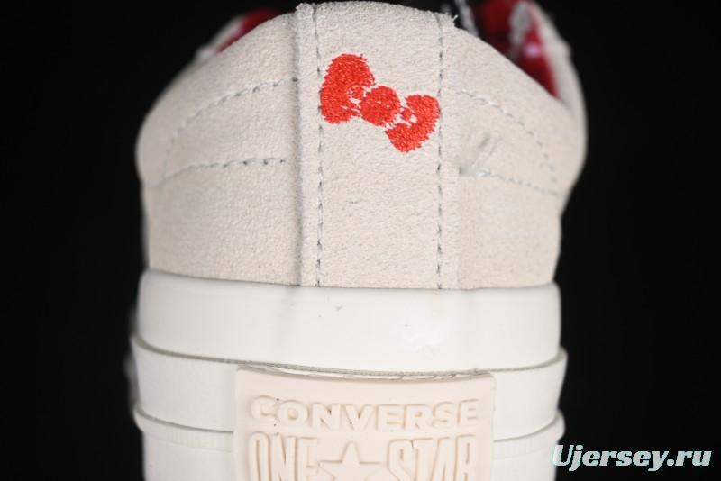 Converse One Star x Hello Kitty Low Top Casual Sneakers with Crystal Outsole and Replaceable Laces - 162937C