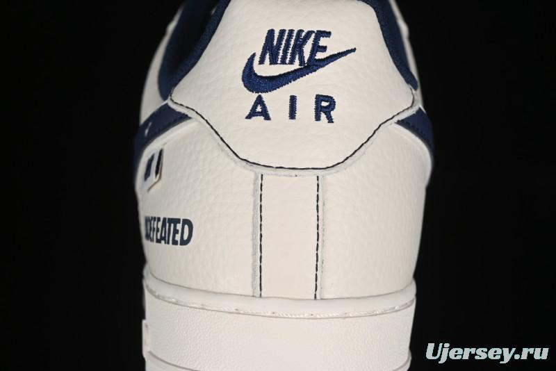 Nike Undefeated x Air Force 1 Low Casual Sneakers in Dark Blue Hemp with Reflective Details - UT2023-205