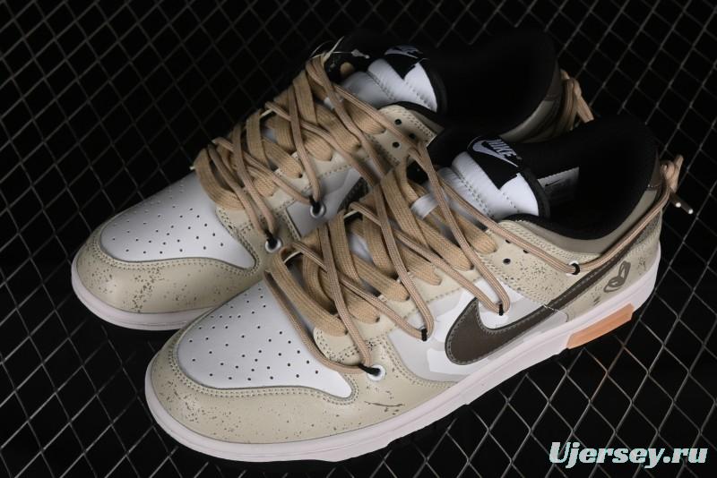 Nike Dunk Low Panda Prank Summer Theme Love Khaki Pudding Milk Tea SB Strap Low-Top Casual Sneakers - CW1590-100