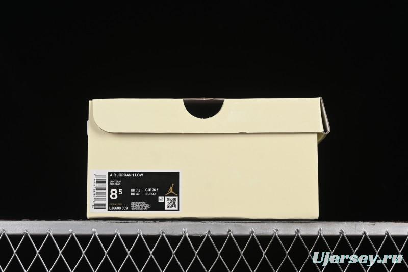 Nike Air Jordan 1 Low Supreme Collaboration - Pig Grey Print Custom Retro Basketball Shoes - LJ6688-009