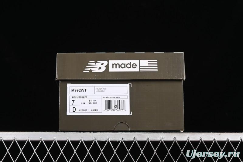 New Balance Made In USA M992 Series Classic Retro Casual Running Shoes - M992WT