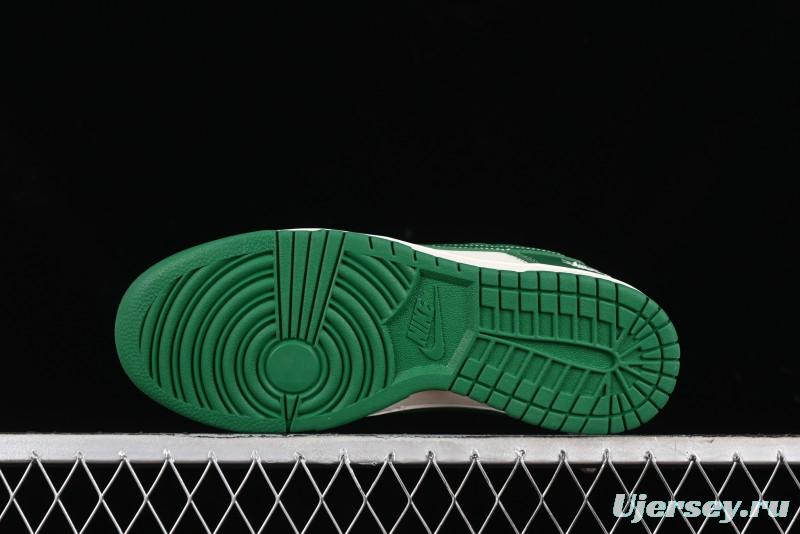 Nike SB Dunk Low Stussy Collaboration - Dark Green Anniversary Custom Low-Top Casual Skate Shoes - BB9898-005