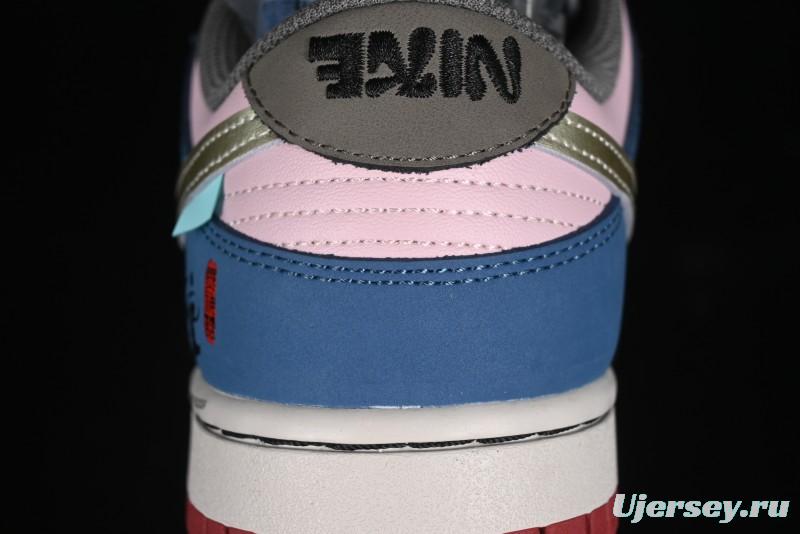 Nike Dunk Low Retro Deconstructed Casual Sneakers with Cloud and Dragon Patterns Inspired by Black Myth: Wukong Game - DV2433-109