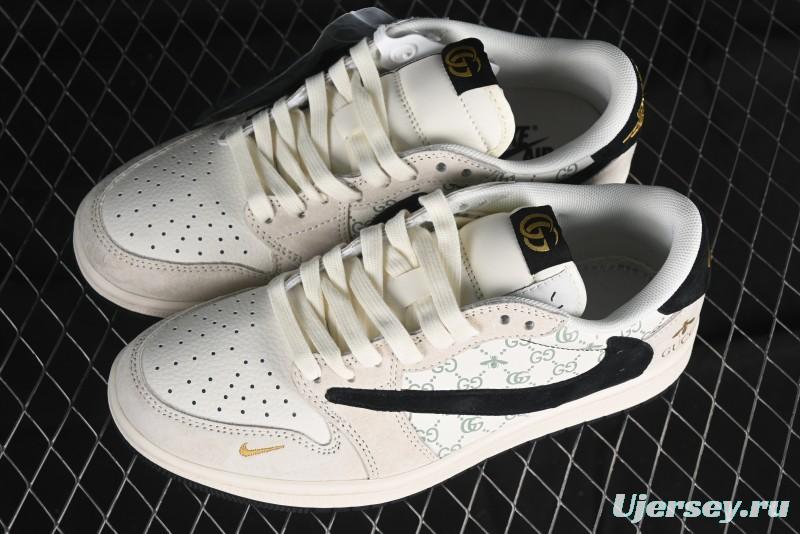 Nike Travis Scott x Fragment Design x Air Jordan 1 Low OG SP AJ1 Retro Sneakers - SJ2068-106