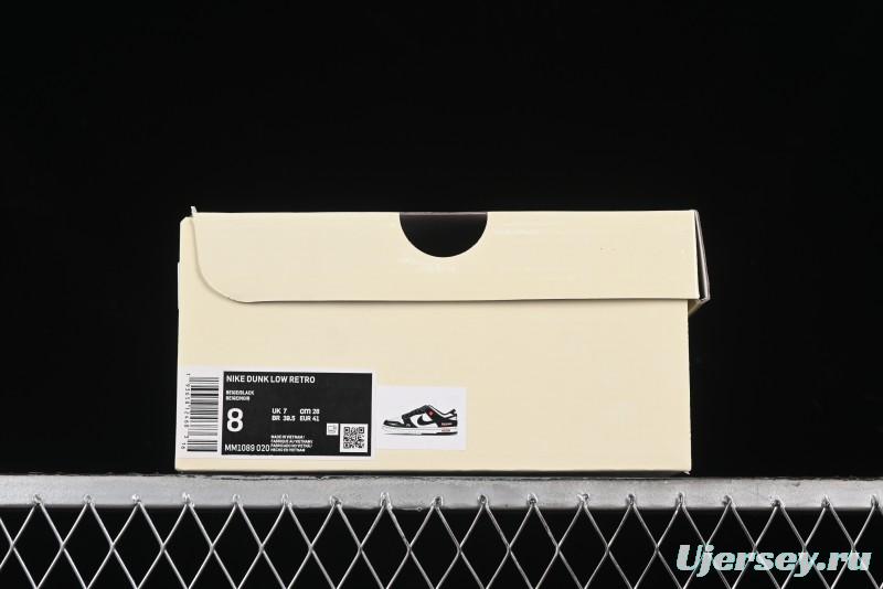 Nike SB Dunk Low SUP Collaboration - Black White Black Swoosh Anniversary Custom Low-Top Casual Skate Shoes - MM1089-020