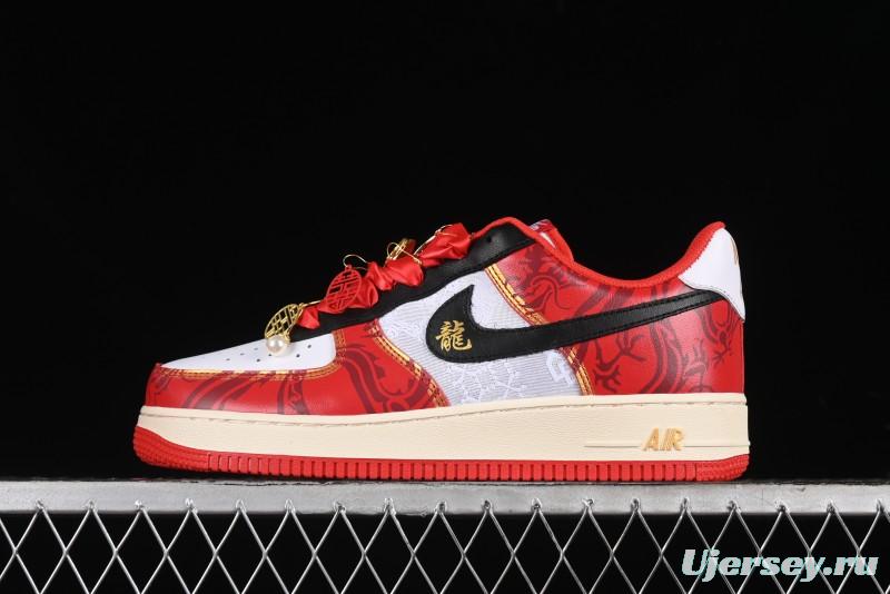 Nike Air Force 1 '07 Low Custom Wedding Sneakers with Chinese Style Elements - FN7439-133