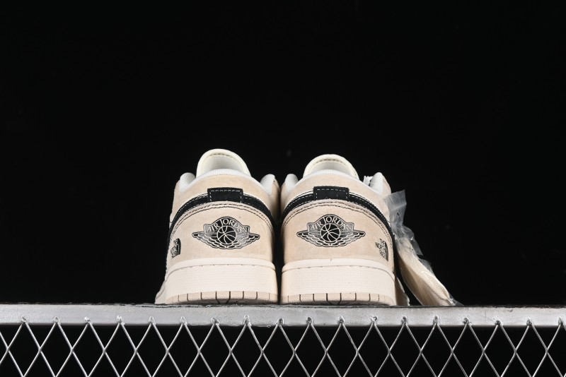 Nike Air Jordan 1 Low AJ1 The North Face Collaboration - Beige Coffee Retro Basketball Shoes - SJ9950-028