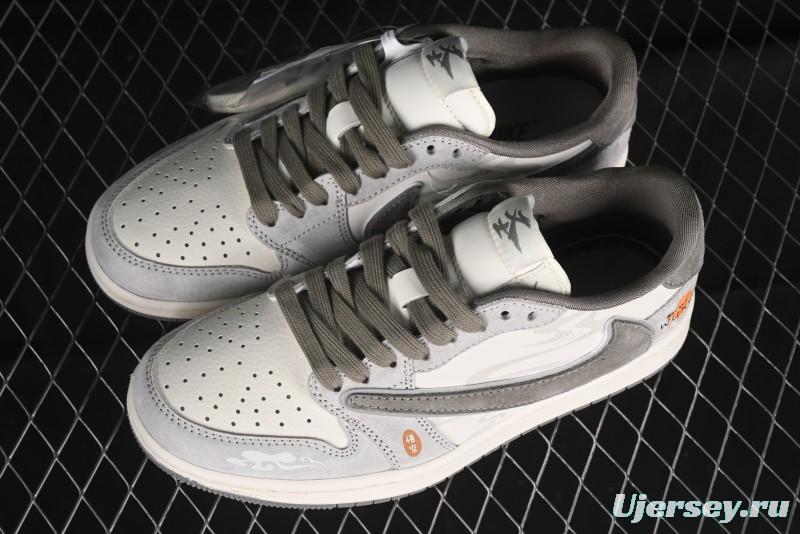 Nike Travis Scott x Fragment Design x Air Jordan 1 Low OG SP AJ1 Low-top Casual Sneakers - DM6688-610