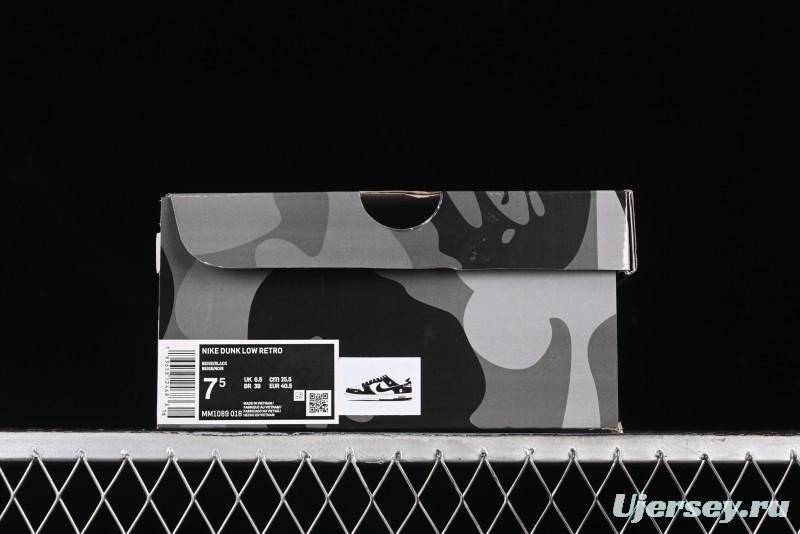 Nike SB Dunk Low Stussy Collaboration - Black White Marking Line Anniversary High-End Custom Low-Top Casual Sneakers - BB9898-008