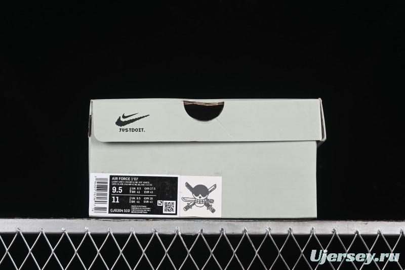 Nike Air Force 1'07 Low "Three Blade Flow" One Piece Series - Zoro's Santoryu Casual Sneakers - CJ0304-510