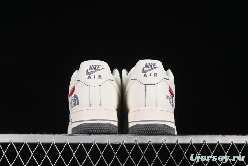 Nike Air Force 1 '07 Low Supreme The North Face Collaboration - Beige Grey Low-Top Casual Sneakers - XZ1996-710