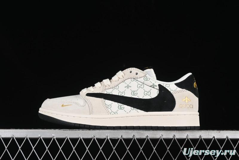 Nike Travis Scott x Fragment Design x Air Jordan 1 Low OG SP AJ1 Retro Sneakers - SJ2068-106