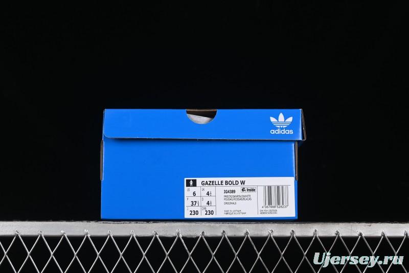 Adidas Originals Gazelle Bold IG4389 Low-Top Sneakers with Thick Sole for Slip Resistance and Durability
