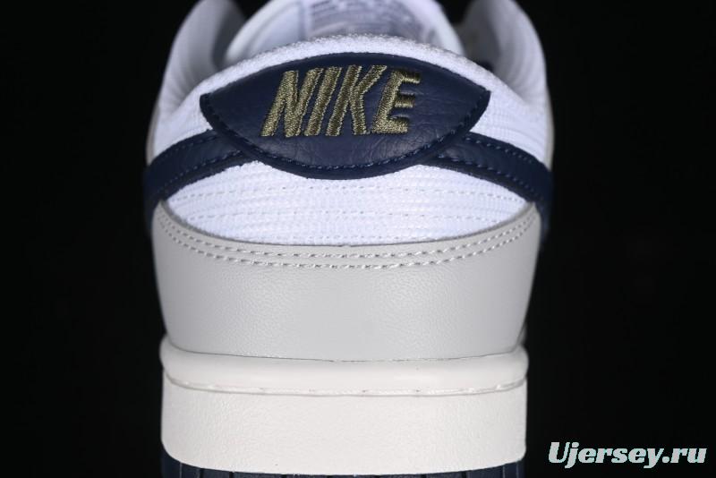 Nike Dunk Low SB Casual Sneakers in Photon Dust and White with Obsidian Accents - HF4299-001