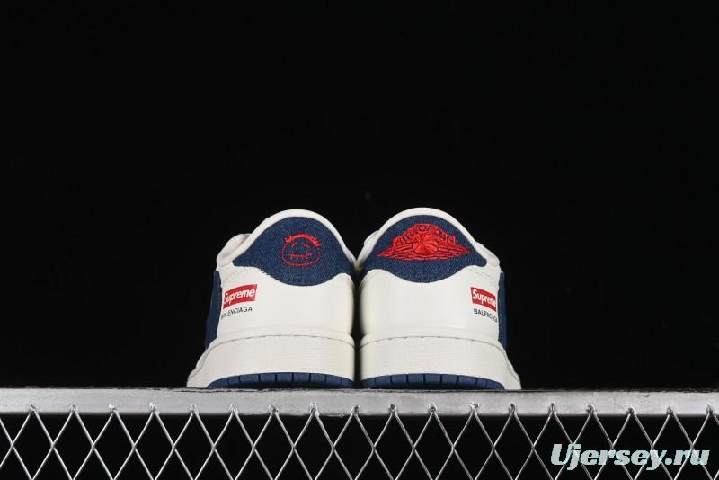 Nike Travis Scott x Fragment Design x Air Jordan 1 Low OG SP AJ1 Supreme Collaboration - JH6088-608